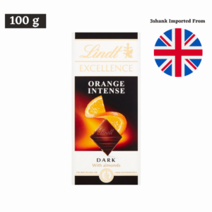 Lindt Excellence Dark Orange Chocolate Bar With Almond 100 g-0